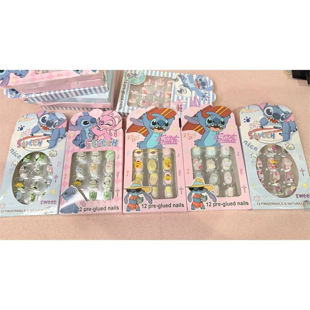 Kids Animal-Themed Press-On Nail Set 6 Boxes stocking stuffer Christmas gift 12